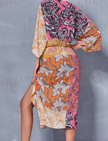 Rochie midi Shein, mix culori