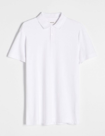 Tricou polo RESERVED, alb