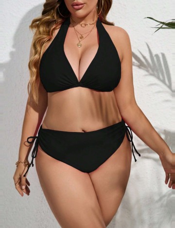 Costum de baie Shein Curve+, negru