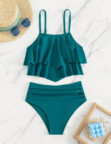 Costum de baie Shein, albastru