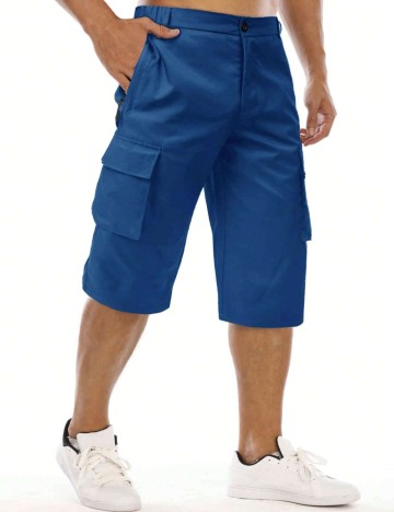 Pantaloni cargo Shein, albastru