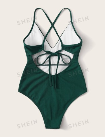 Costum de baie întreg Shein, verde
