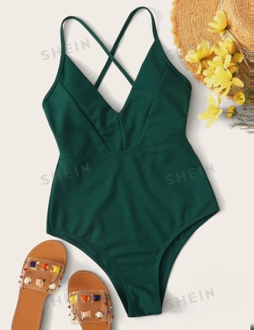 Costum de baie întreg Shein, verde