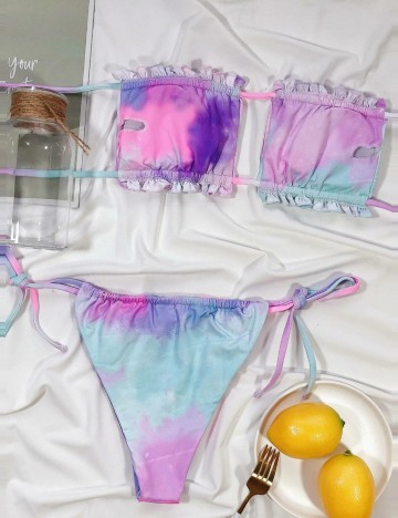 Costum de baie Shein, mix culori