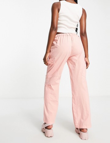 Pantaloni cargo ASOS, roz