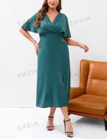 Rochie midi Shein Curve+, verde