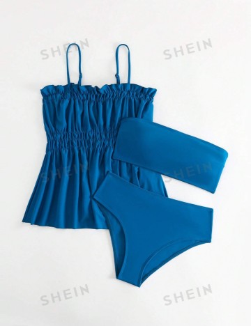 Set costum de baie Shein, albastru
