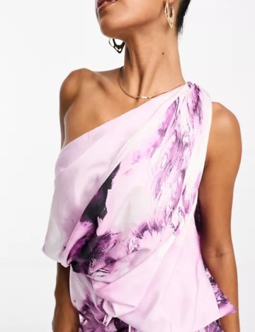 Rochie midi ASOS, mov