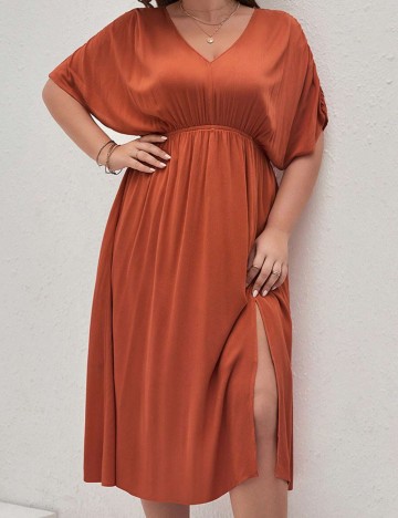 Rochie maxi Shein Curve+, portocaliu
