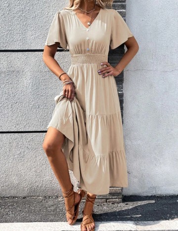 Rochie midi Shein, crem