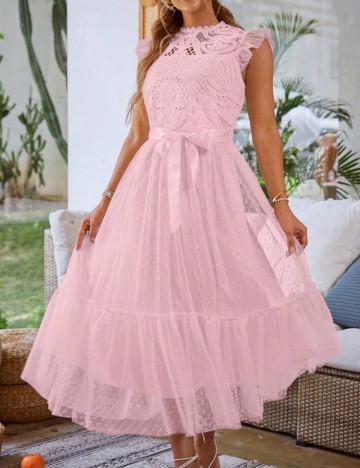 Rochie midi Shein, roz