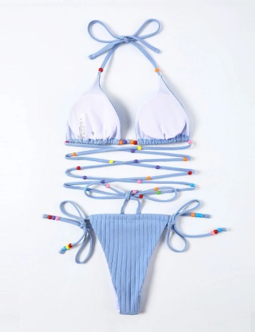 Costum de baie Shein, albastru