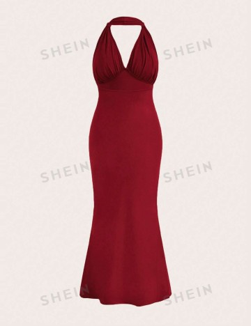 Rochie maxi Shein Curve+, roșu