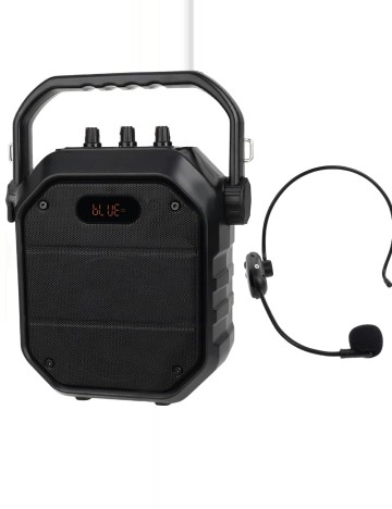 Amplificator de voce portabil cu microfon fără fir RETEKESS, negru