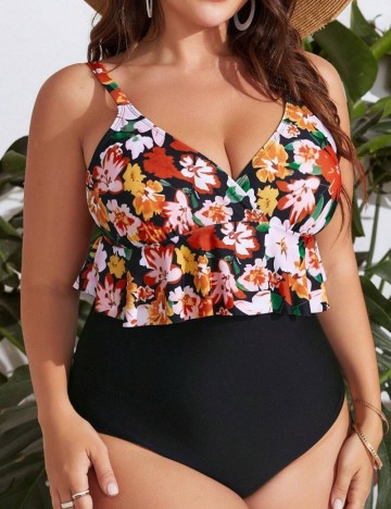 Costum de baie întreg Shein Curve+, mix culori