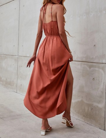 Rochie midi Shein, cărămiziu