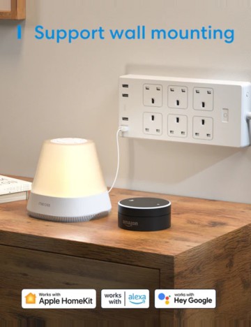 Protector de supratensiune Wi-Fi Meross, alb