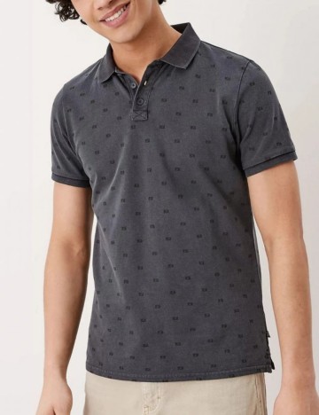Tricou polo QS BY S.OLIVER, gri