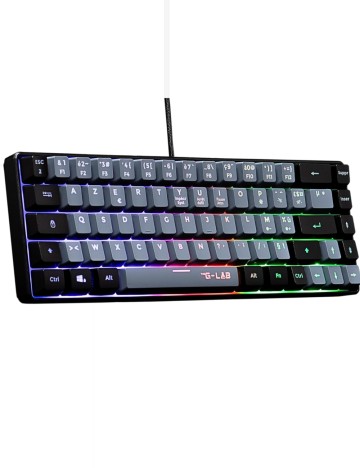 Tastatură gaming G-Lab, mix culori