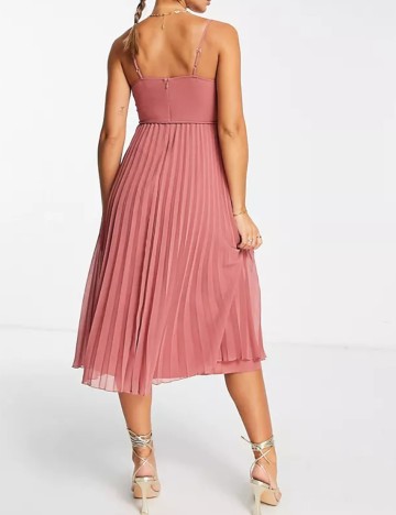 Rochie midi ASOS, roz prafuit