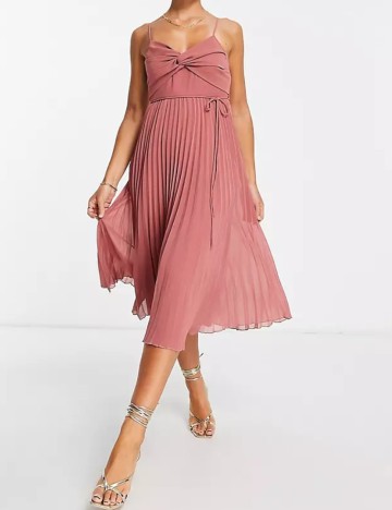 Rochie midi ASOS, roz prafuit