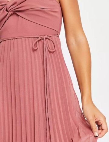 Rochie midi ASOS, roz prafuit