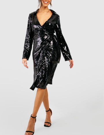 Rochie midi Boohoo, negru