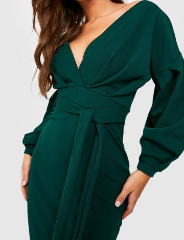 Rochie midi Boohoo, verde