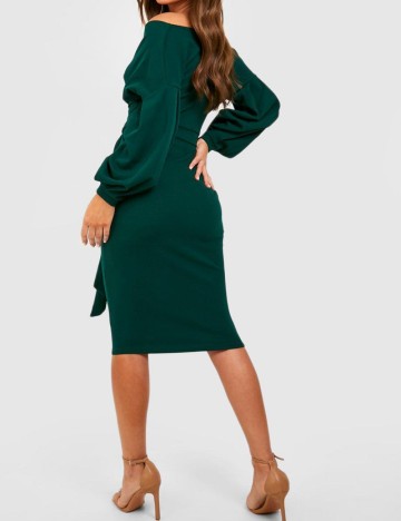 Rochie midi Boohoo, verde