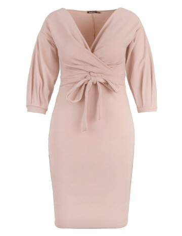 Rochie midi Boohoo, crem