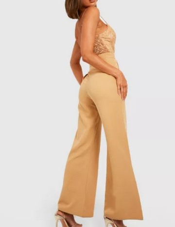 Salopetă lungă Boohoo, bej