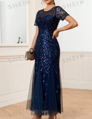 Rochie de ocazie Shein, bleumarin