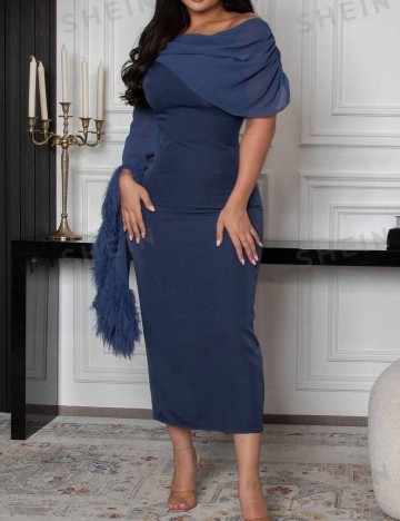 Rochie midi Shein, albastru