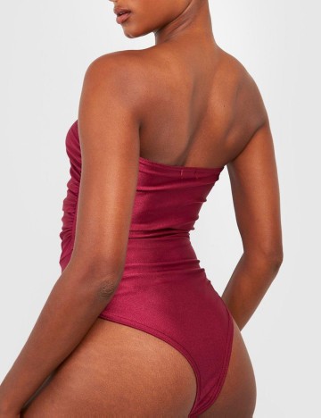 Costum de baie întreg Boohoo, vișiniu