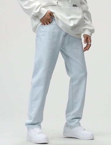 Jeans Shein, albastru deschis
