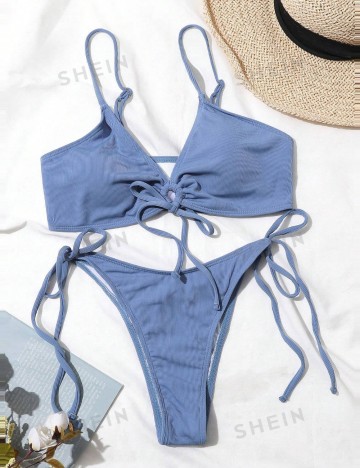 Costum de baie Shein, albastru