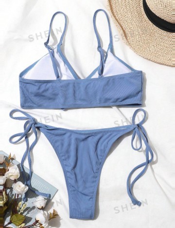 Costum de baie Shein, albastru