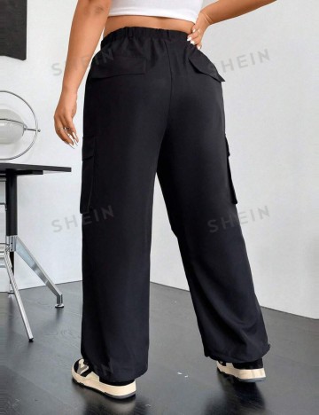 Pantaloni Shein Curve+, negru