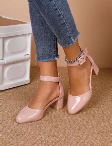 Pantofi cu toc Shein, roz