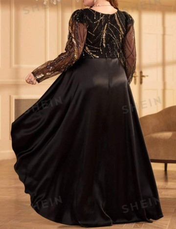 Rochie maxi Shein Curve+, negru