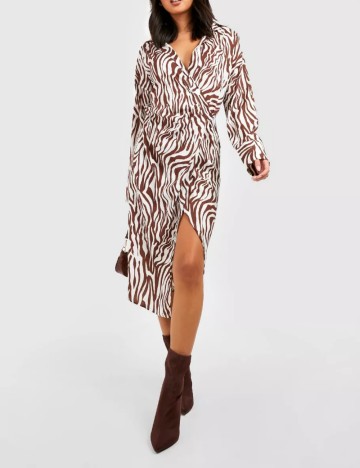 Rochie midi Boohoo, mix culori