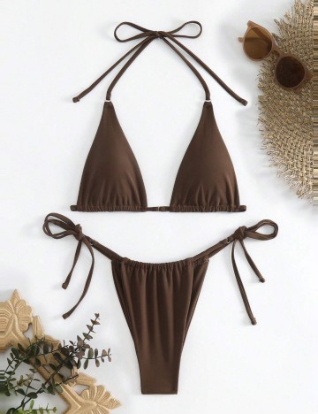 Costum de baie Shein, maro