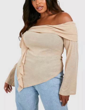 Cămașă Boohoo, bej