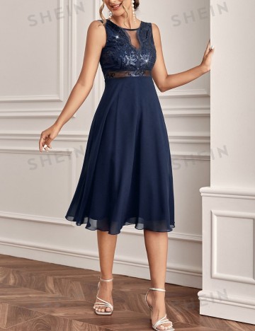 Rochie de ocazie Shein, albastru