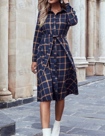 Rochie midi Shein, albastru