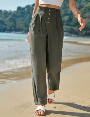 Pantaloni Shein, verde