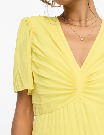 Rochie midi ASOS, galben