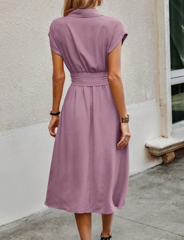 Rochie midi Shein, roz pudra