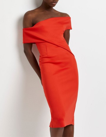 Rochie midi River Island, portocaliu