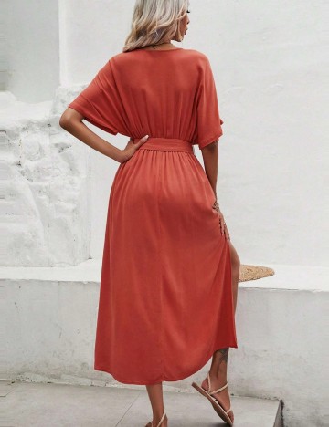 Rochie midi Shein, cărămiziu